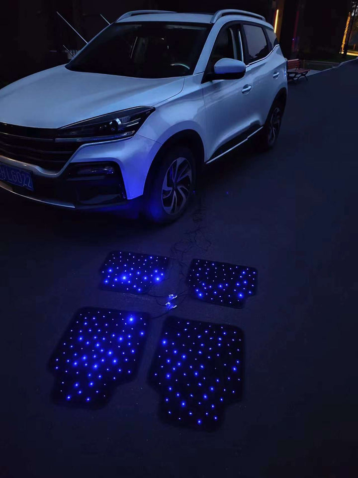 Starlight Fiber Optic Car Floor Mats | LED Galaxy Floor Mat Set