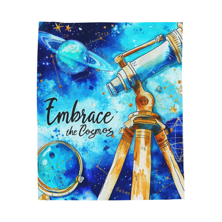 Velveteen Plush Blanket - Embrace the Cosmos