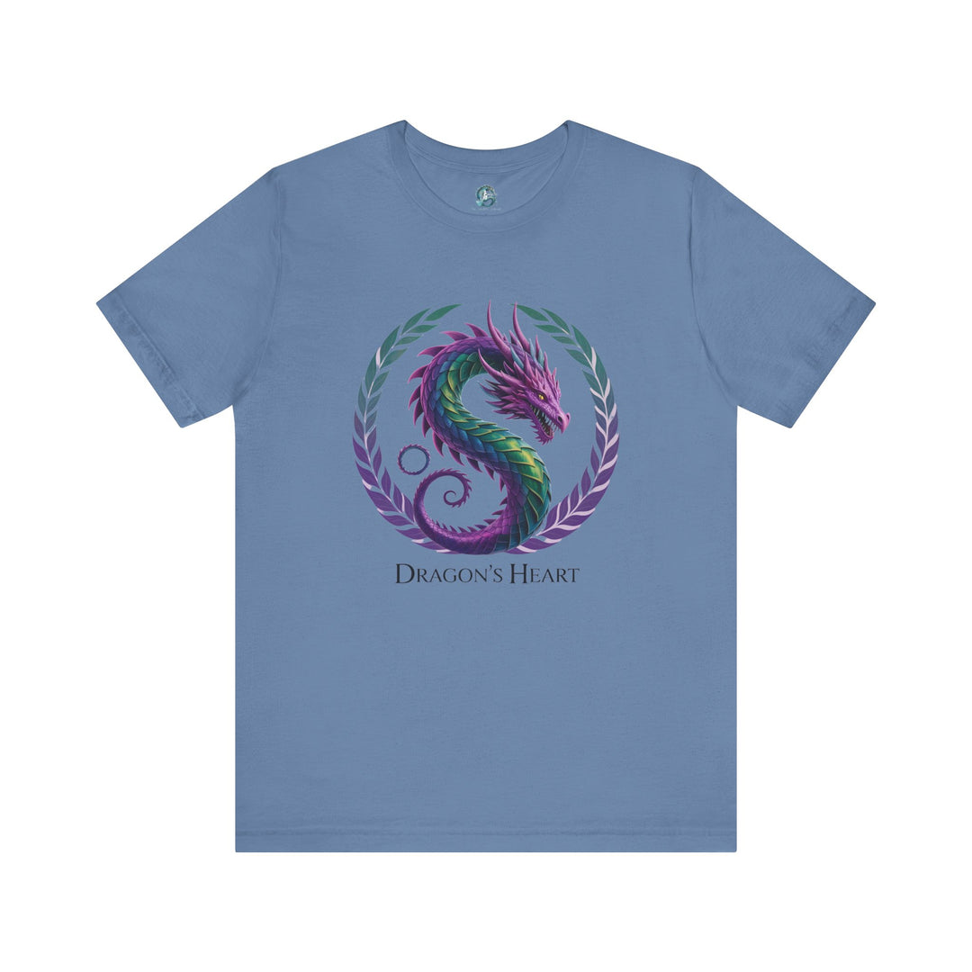 Mythical Dragon's Heart Unisex Tee, Fantasy Shirt, Gift for Gamers, Unique Dragon Design, Casual Wear, Dragon Lover's Apparel