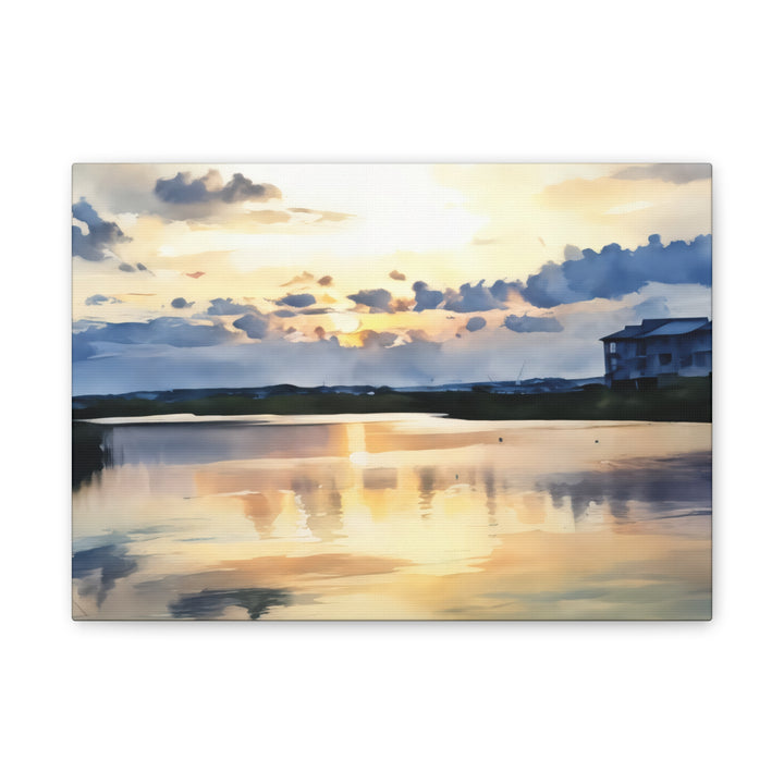 Serene Sunset Landscape Canvas Wall Art