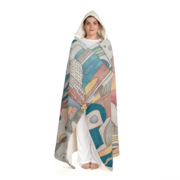 Hooded Sherpa Fleece Blanket - Ocean Rug