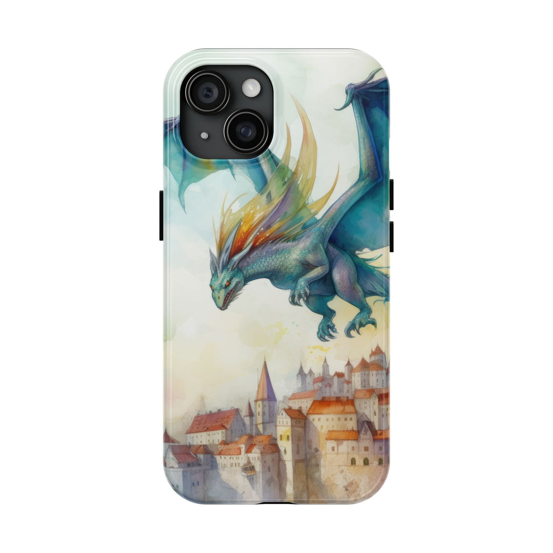 Tough Phone Cases - Dragon Over City