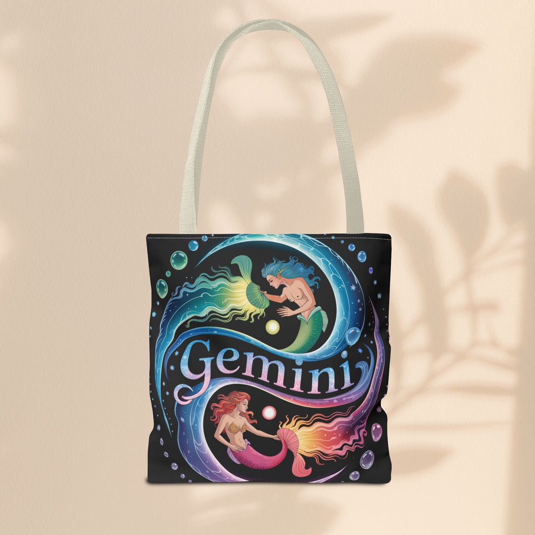 Gemini Zodiac Tote Bag - Colorful Astrology Bag, Gift for Astrology Lovers, AOP Tote for Geminis, Horoscope Design, Birthday Gift