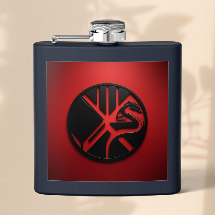 Cool Dragon Design Stainless Steel Flask - 6oz Drinkware for Adventurers