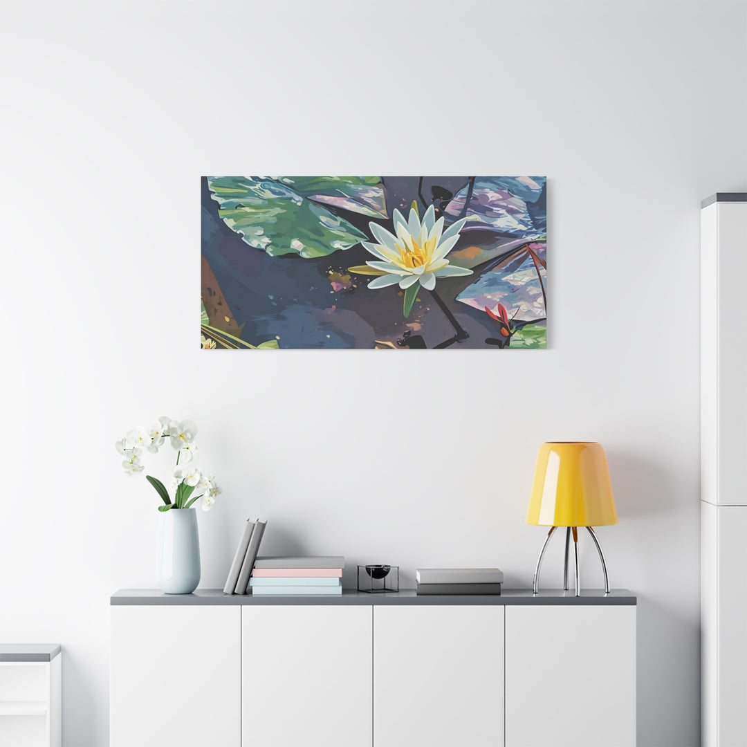 Water Lily Canvas Art Print – Nature Wall Décor