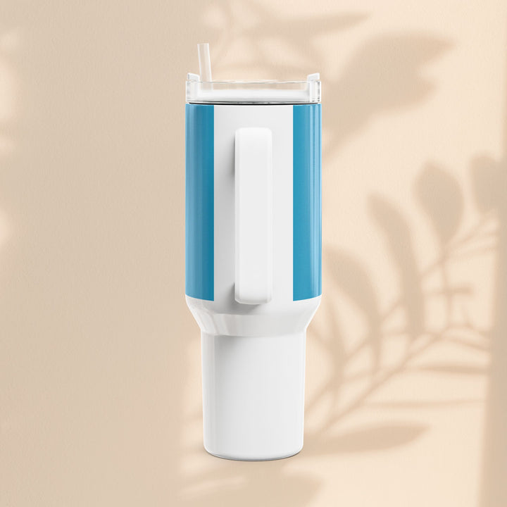 Tropical Oasis Tumbler, 40oz with 'Just out here doing my float therapy' design