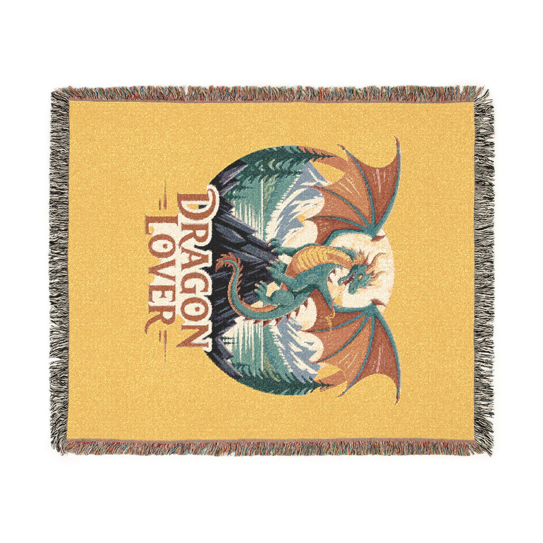Dragon Lover Woven Blanket – Cozy Fantasy Throw, Unique Home Décor & Gift for Mythical Creature Fans