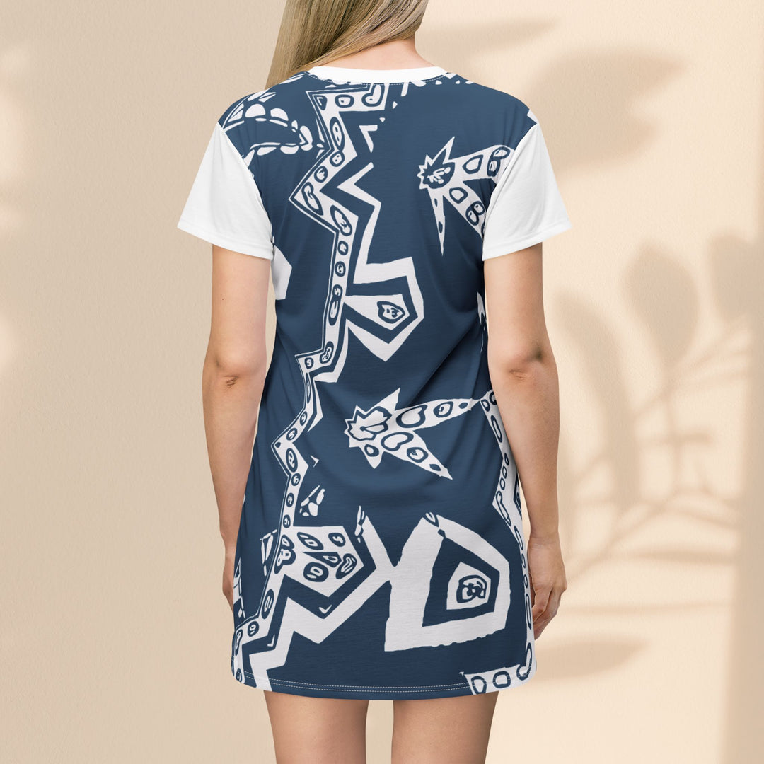 T-Shirt Dress (AOP) - Waving