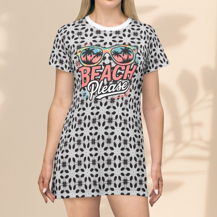 T-Shirt Dress (AOP) - Beach Please