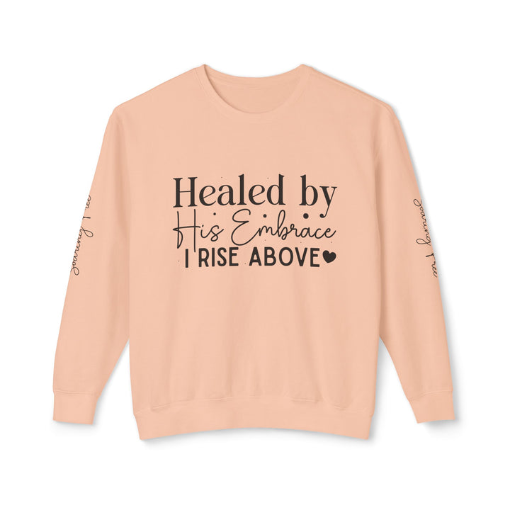 Unisex Lightweight Crewneck Sweatshirt - Healed By His Embrace