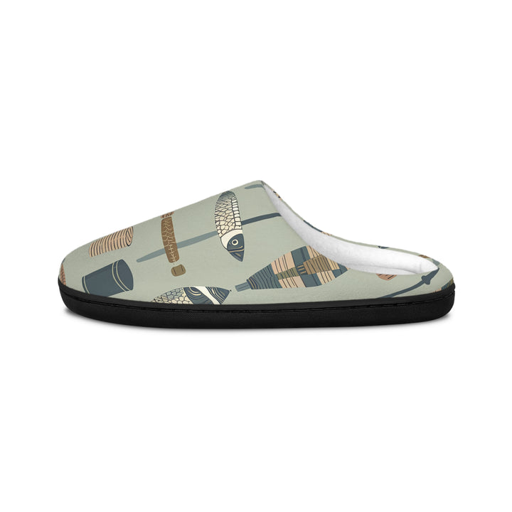 Men's Indoor Slippers - Fishing Line