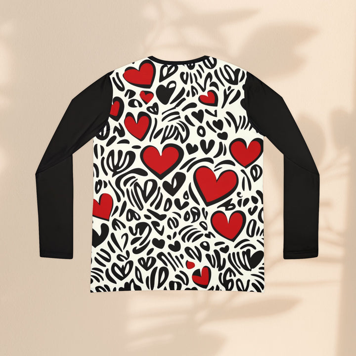 Women's Long Sleeve V-neck Shirt - Love Beat