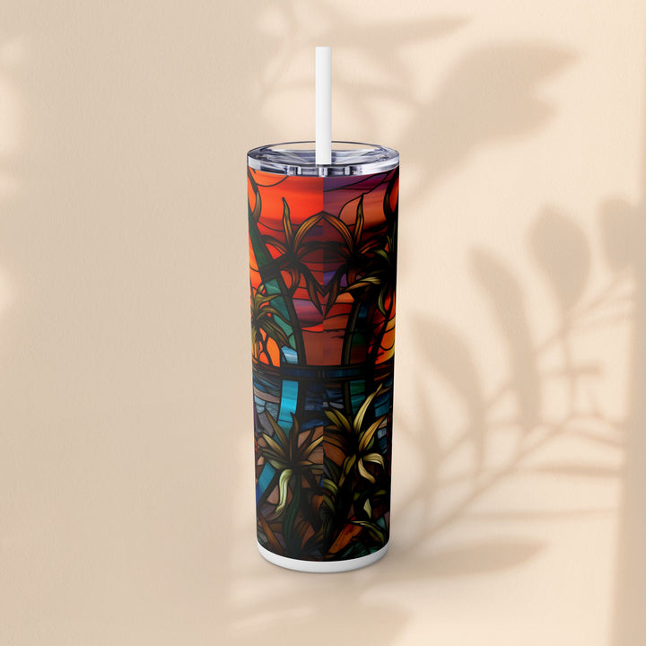 Skinny Tumbler with Straw, 20oz - Crabby