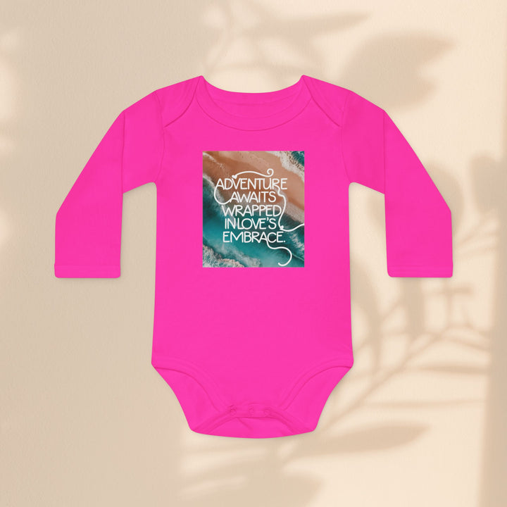 Baby Long-Sleeve Organic Bodysuit - Adventure Awaits