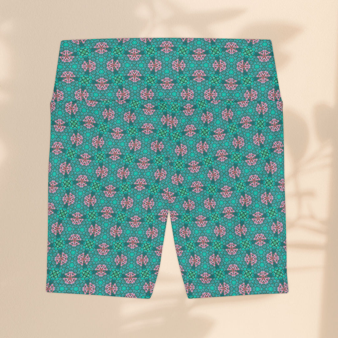 Tropical Print Shorts Activewear for Summer and Fitness