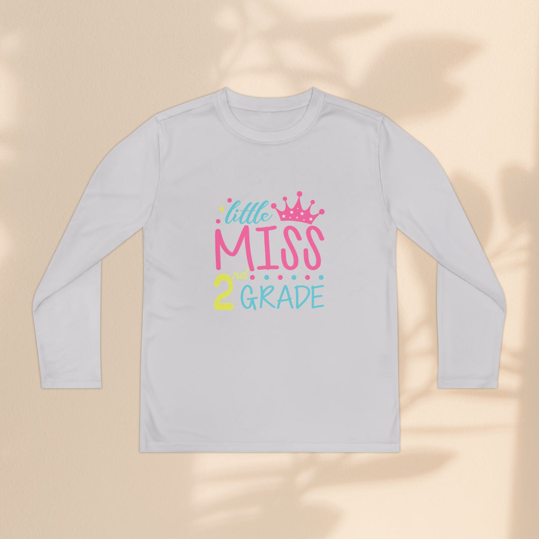 Youth Long Sleeve Birthday Tee, Kids' Birthday Shirt, Little Miss 2nd Grade Top, Tween Long Sleeve Shirt, Fun Celebration Apparel