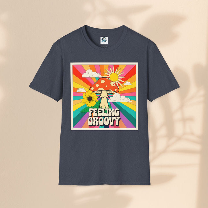 Feeling Groovy Unisex T-Shirt - Retro Mushroom Design