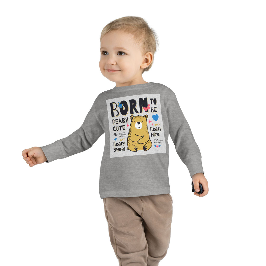 Toddler Long Sleeve Tee - Born To Be Beary Cute