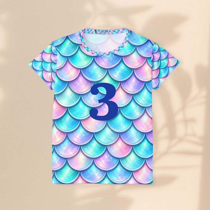 Mermaid Scales Athletic Tee — 3 xs