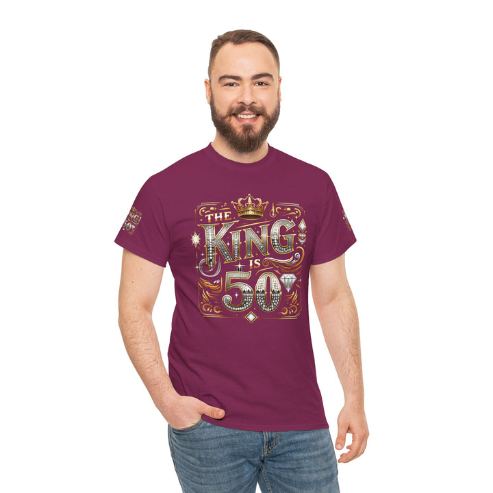 Royal 50th Birthday Tee, Vintage King Shirt, Men’s Birthday Gift, Celebrate 50 Years, Custom Graphic T-Shirt, Fun Party Top