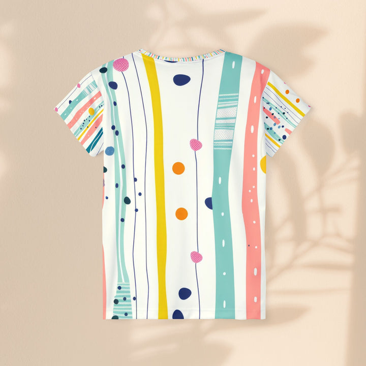 Women's Pastel Stripes & Polka Dot Shirt