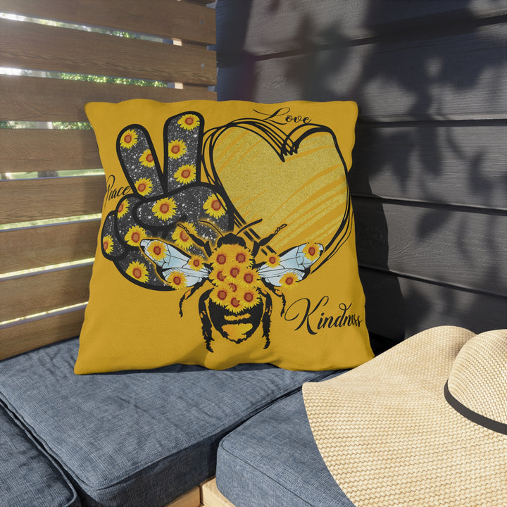 Outdoor Pillows - Peace, Love, Kindness