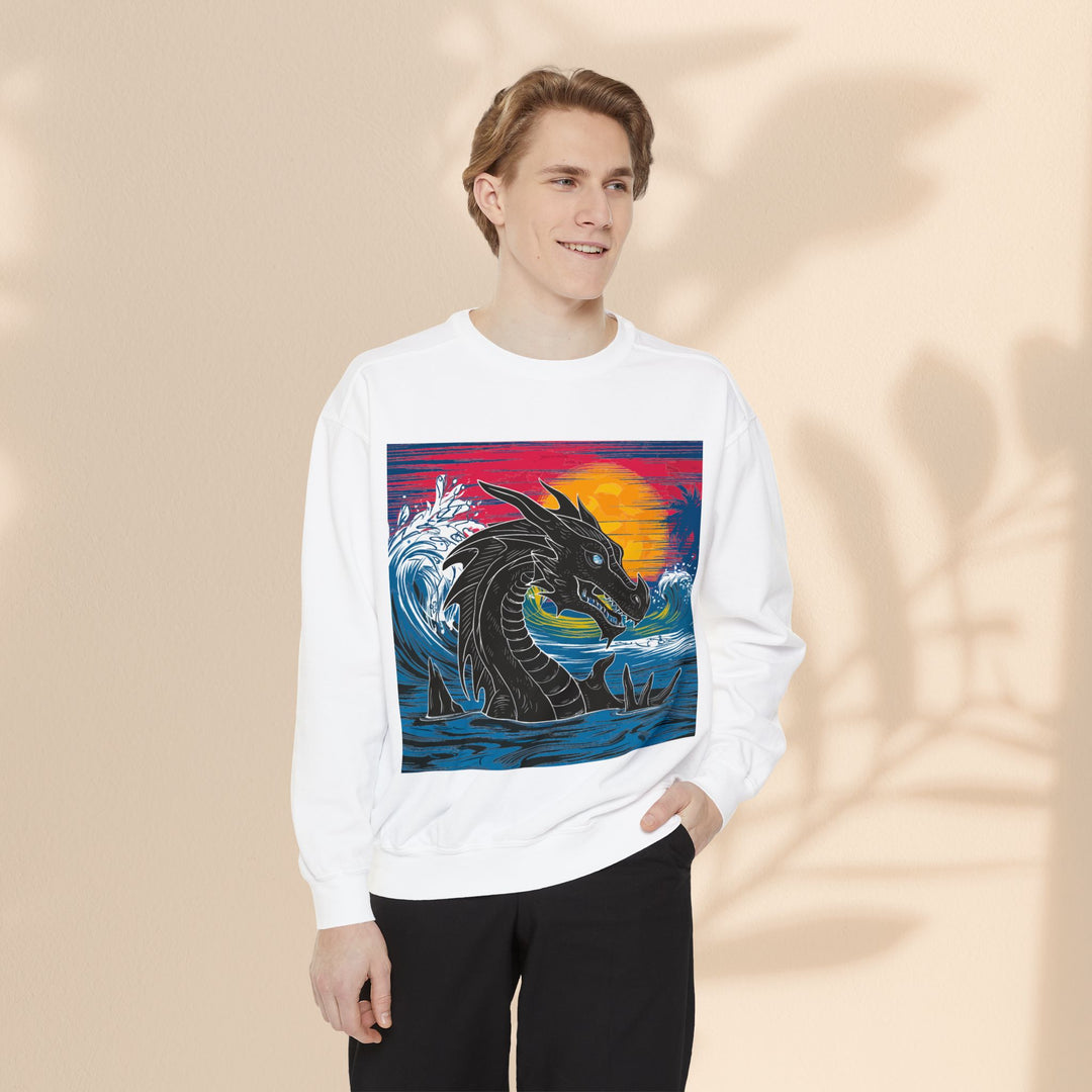 Unisex Garment-Dyed Sweatshirt - Conquering Dragon