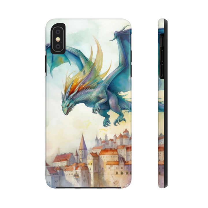 Tough Phone Cases - Dragon Over City