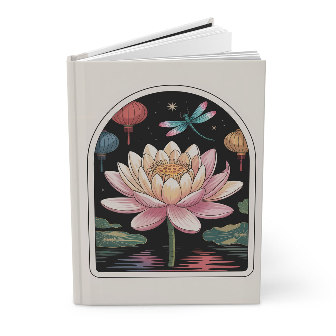 Peaceful Lotus Hardcover Journal – Matte Finish Notebook for Writing & Mindfulness