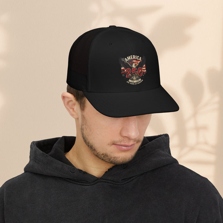 Americana Eagle Trucker Cap – Patriotic Snapback Hat