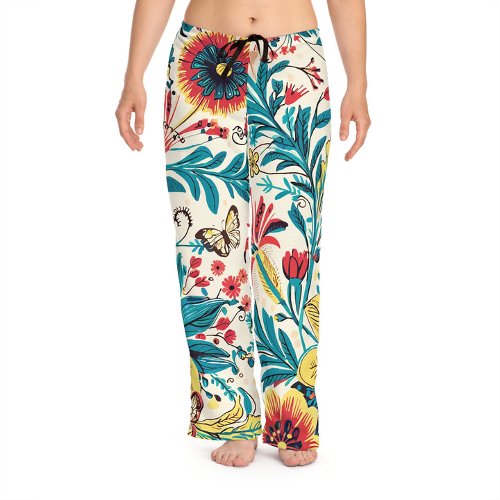 Women's Pajama Pants (AOP) - Florida Flowers