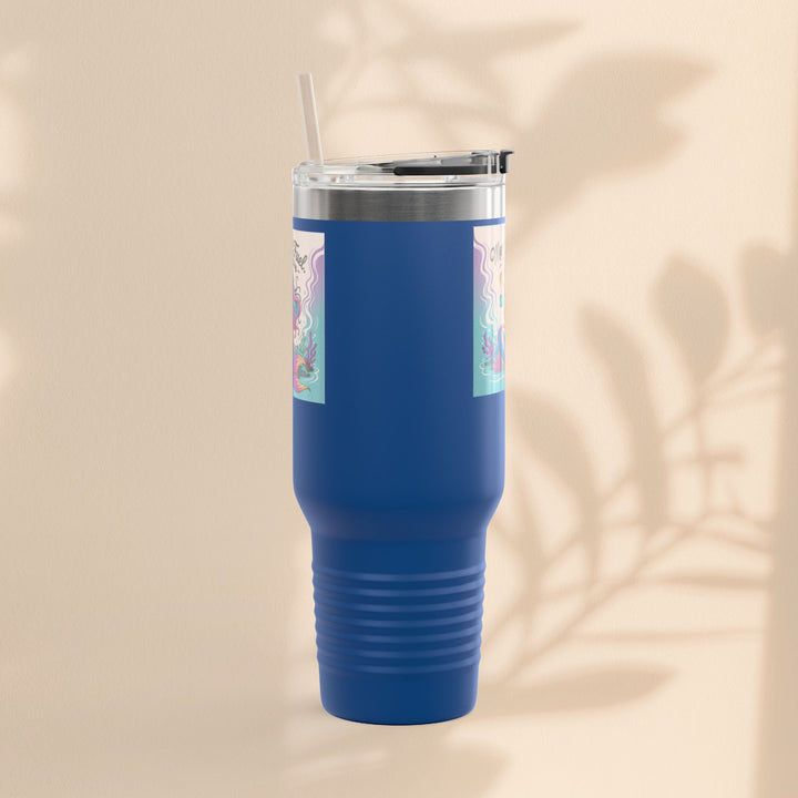 Magical Mermaid Fuel Insulated Travel Mug | 40oz Fantasy Drinkware for Beach Lovers, Gifts for Her