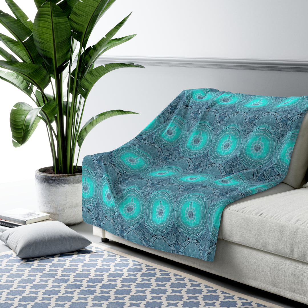 Reiki Symbols Sherpa Fleece Blanket – Healing Energy Throw for Home & Gifts