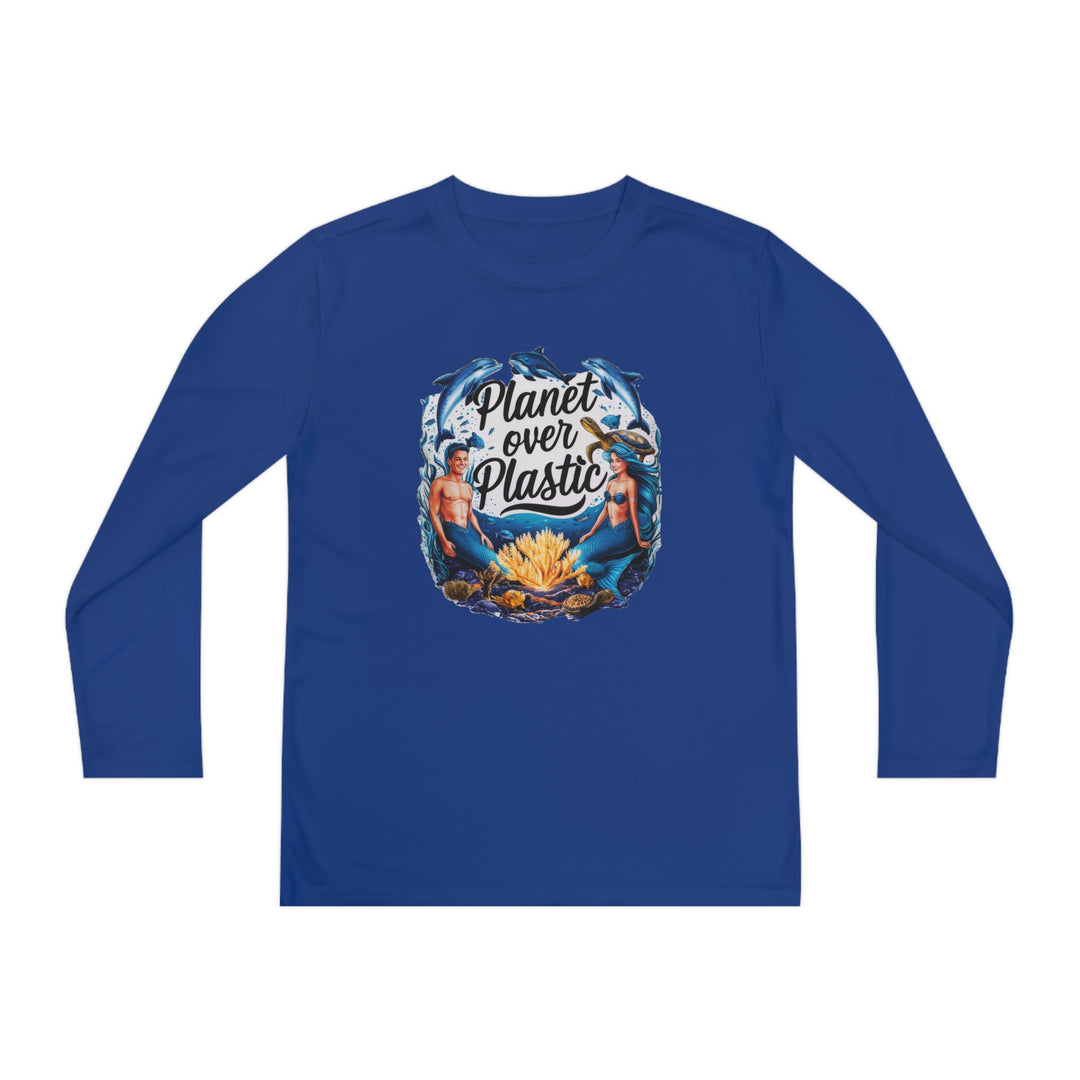 Youth Long Sleeve Competitor Tee - Planet Over Plastic