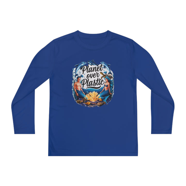 Youth Long Sleeve Competitor Tee - Planet Over Plastic