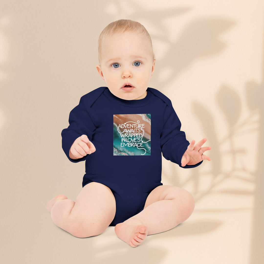 Baby Long-Sleeve Organic Bodysuit - Adventure Awaits