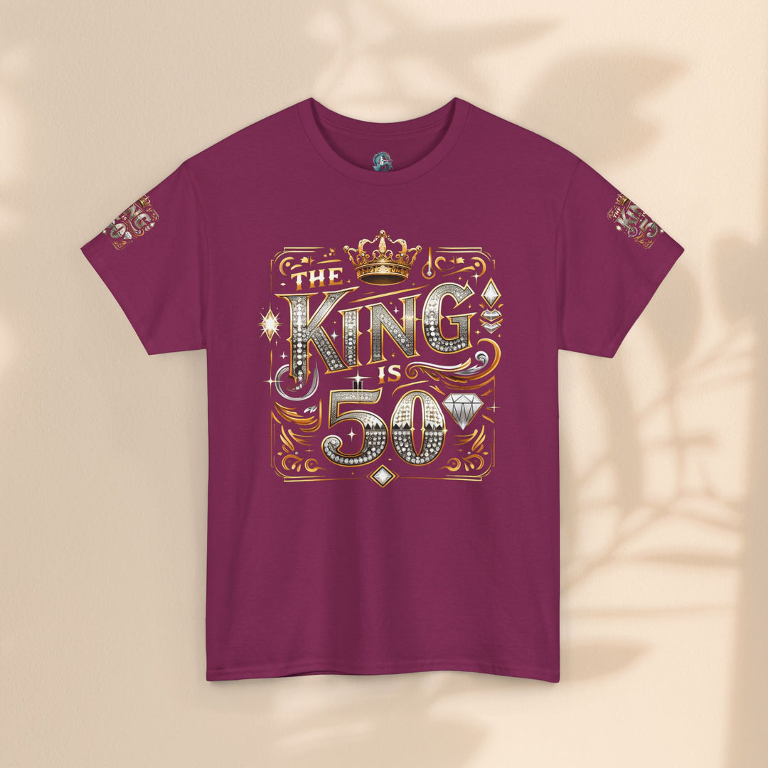 Royal 50th Birthday Tee, Vintage King Shirt, Men’s Birthday Gift, Celebrate 50 Years, Custom Graphic T-Shirt, Fun Party Top