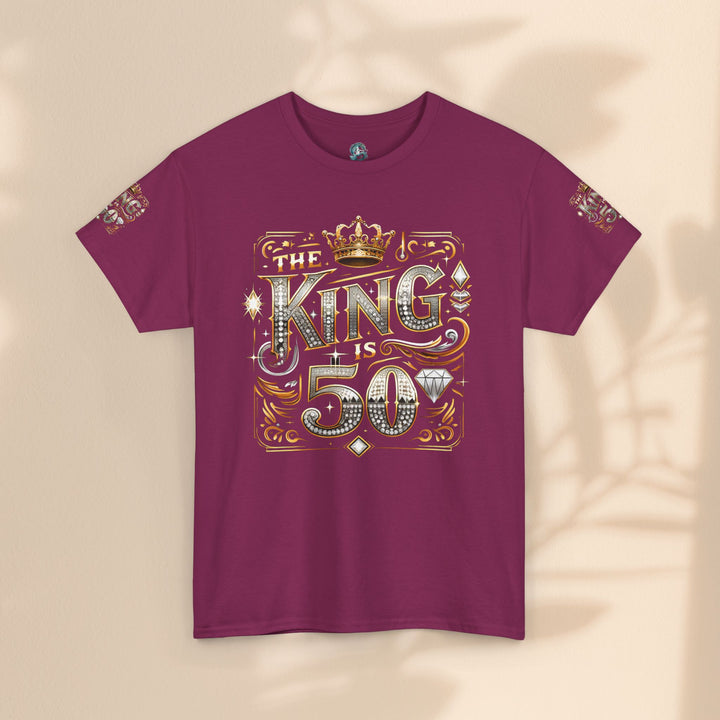 Royal 50th Birthday Tee, Vintage King Shirt, Men’s Birthday Gift, Celebrate 50 Years, Custom Graphic T-Shirt, Fun Party Top