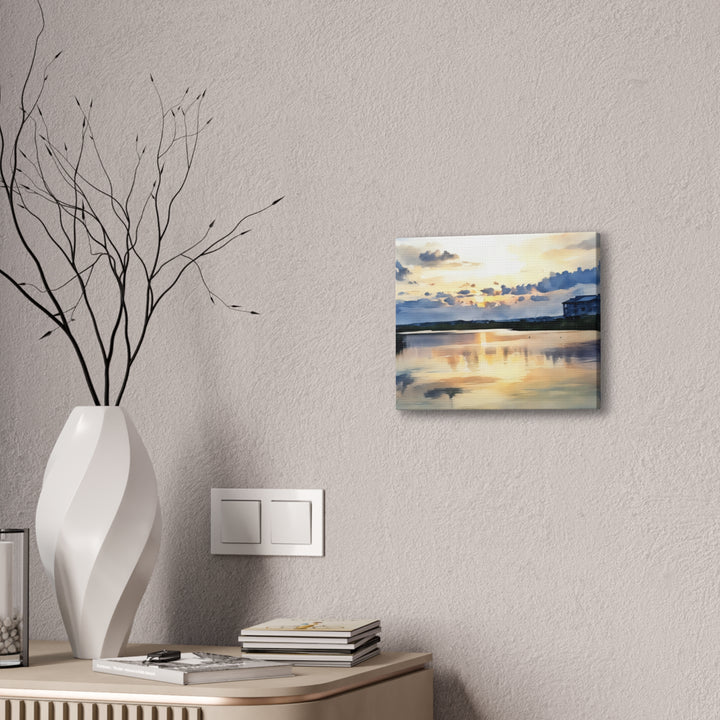 Serene Sunset Landscape Canvas Wall Art