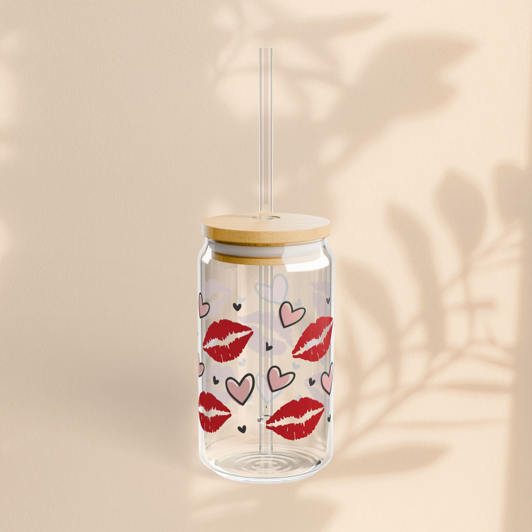 Sipper Glass, 16oz - Hot Lips