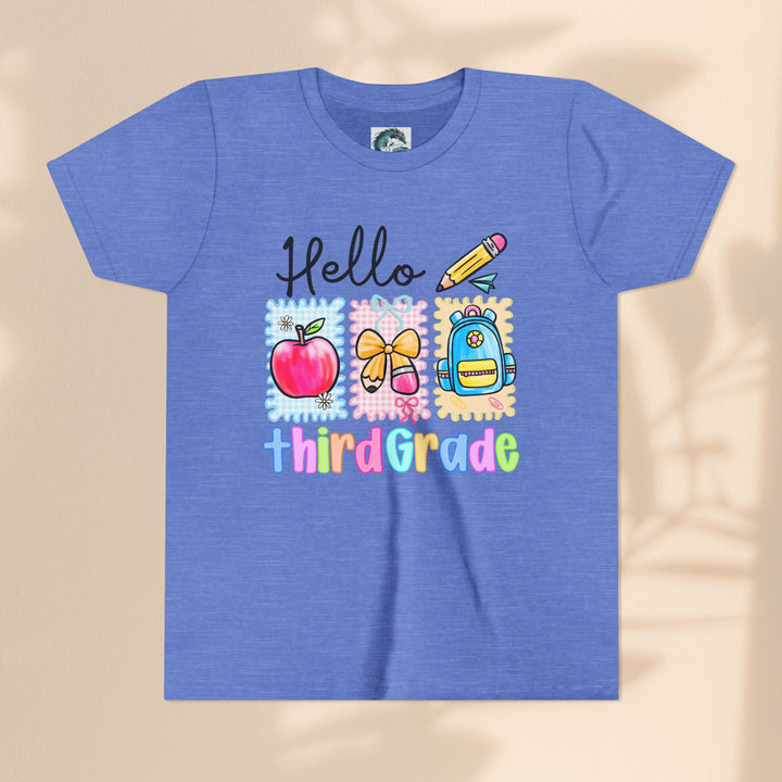 Colorful Third Grade Youth Tee, Back to School Shirt, Kids Graphic T-Shirt, 3rd Grade Celebration Apparel, Cute School Outfit, Fun [...]
