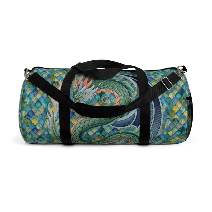 Dragon Design Mermaid Scale Duffel Bag – Travel, Gym, Sports & Weekend Tote Gift