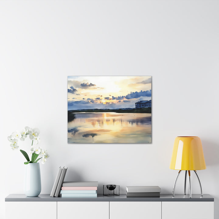Serene Sunset Landscape Canvas Wall Art