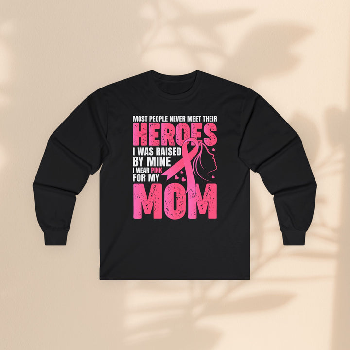 Hero Mom Cancer Survivor Long Sleeve Tee