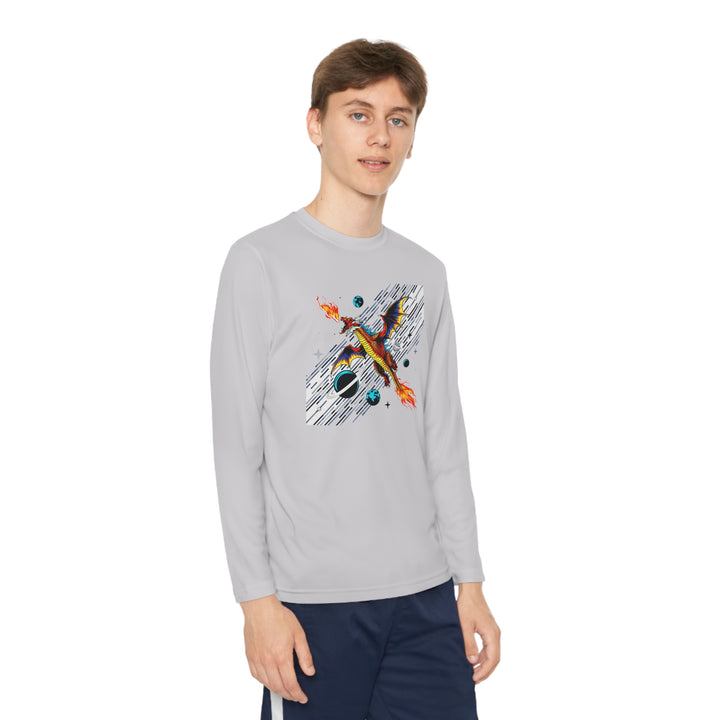 Youth Long Sleeve Competitor Tee - Galaxy Dragon