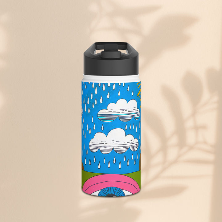 Stainless Steel Water Bottle, Standard Lid - Crying in the Rain