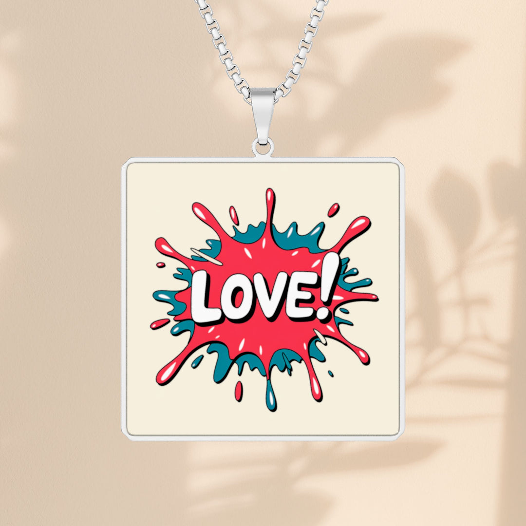 Square Love! Pendant Necklace