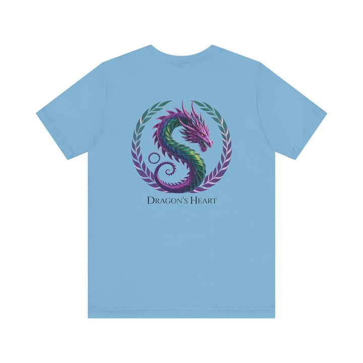 Mythical Dragon's Heart Unisex Tee, Fantasy Shirt, Gift for Gamers, Unique Dragon Design, Casual Wear, Dragon Lover's Apparel