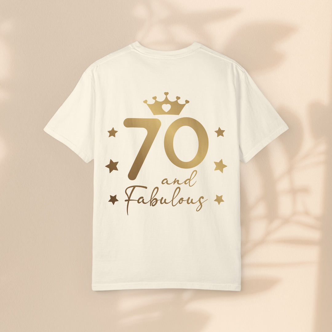70 and Fabulous Unisex Garment-Dyed T-shirt | Birthday Celebration Tee, Gift for 70th Birthday, Vintage Style Shirt, Fun Party Wear, [...]