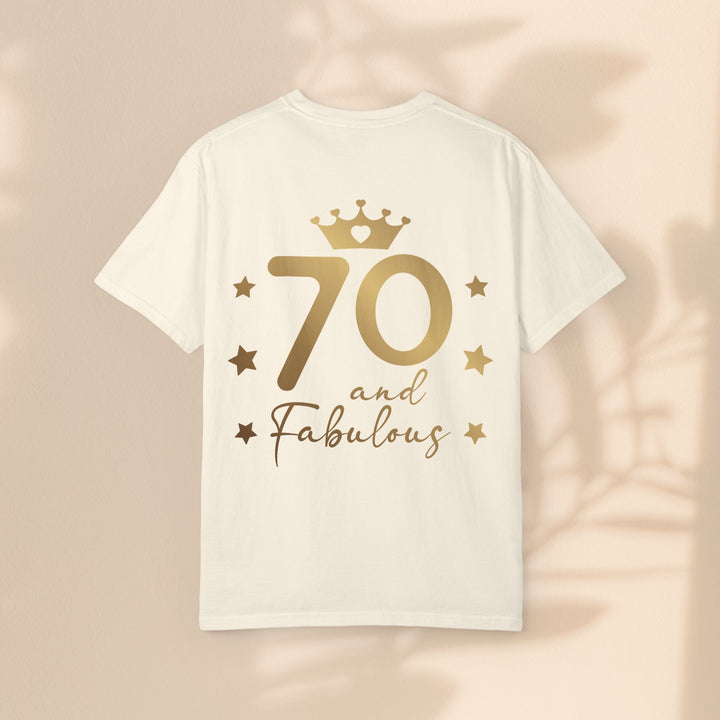 70 and Fabulous Unisex Garment-Dyed T-shirt | Birthday Celebration Tee, Gift for 70th Birthday, Vintage Style Shirt, Fun Party Wear, [...]